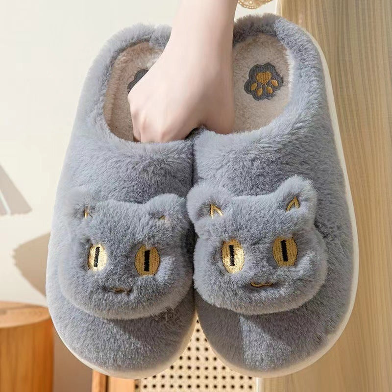 Cat Slippers Soft Plush Slippers