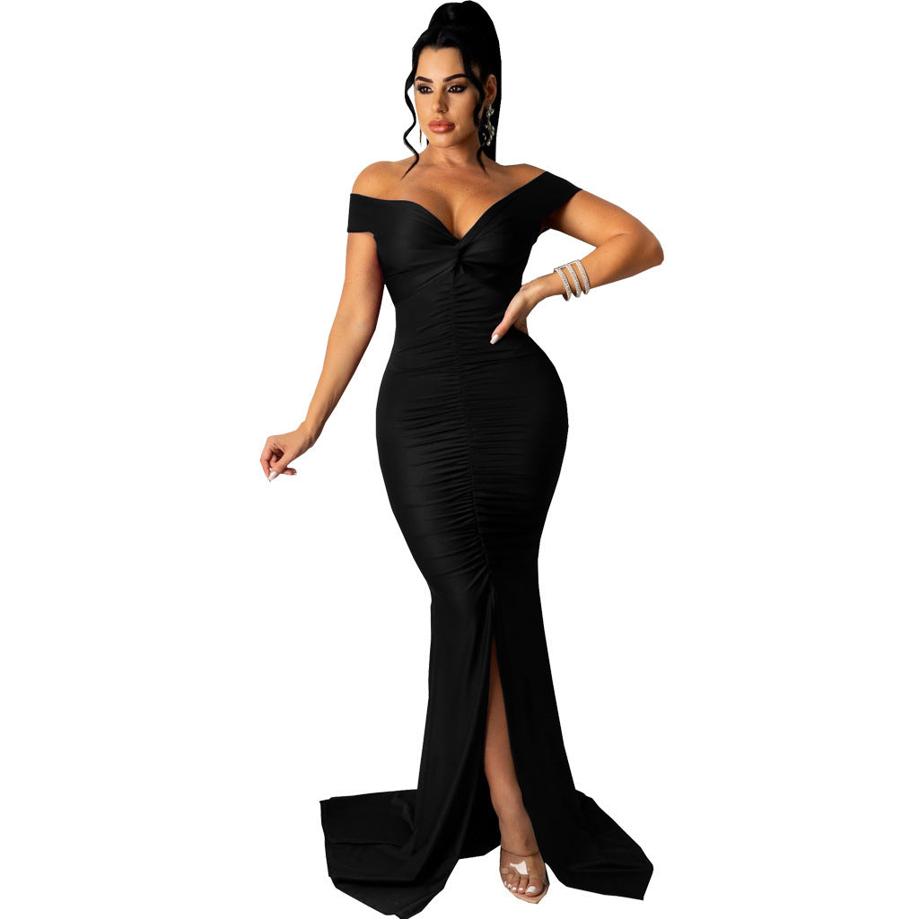 V-neck Tight Dress