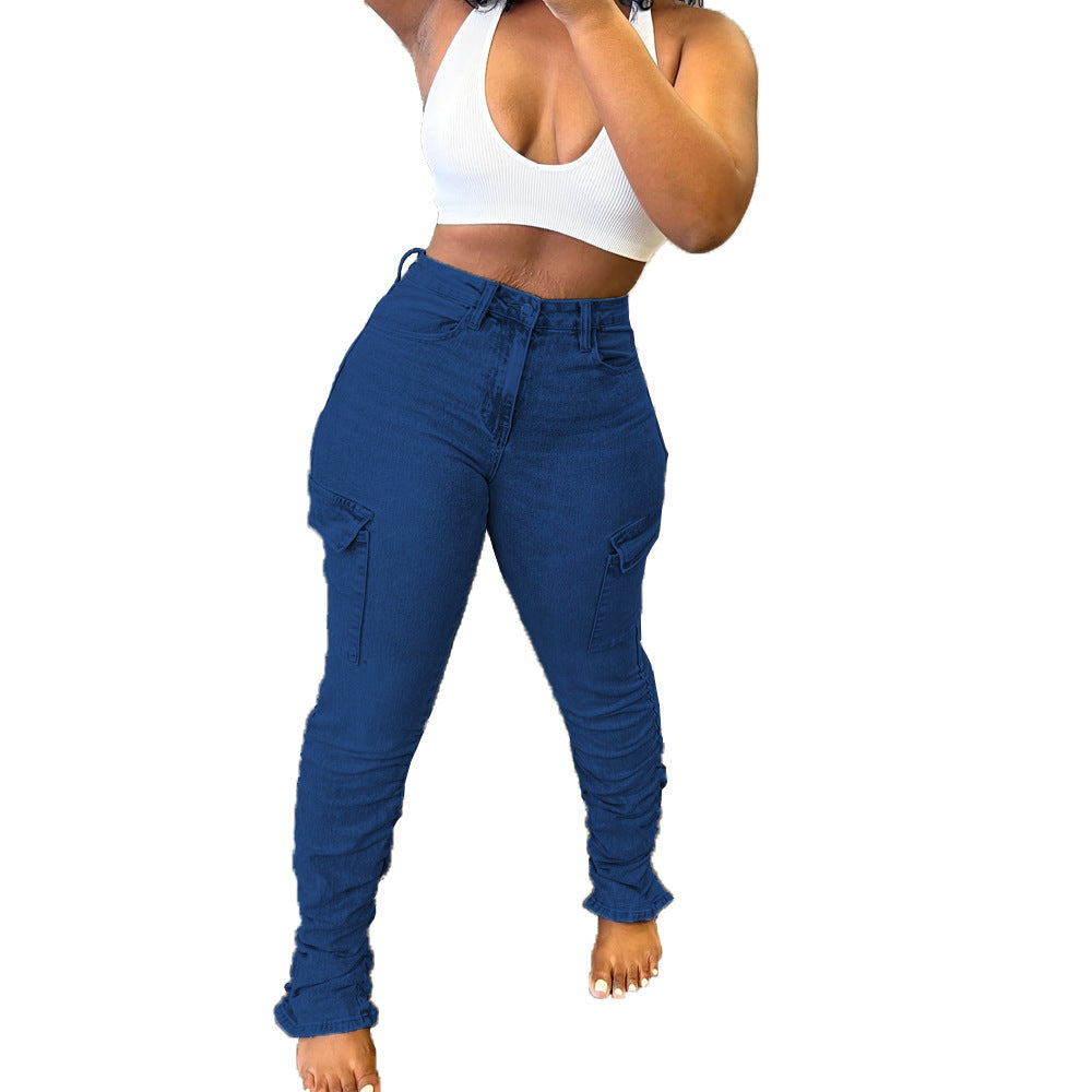 Low Waist High Elastic Jeans