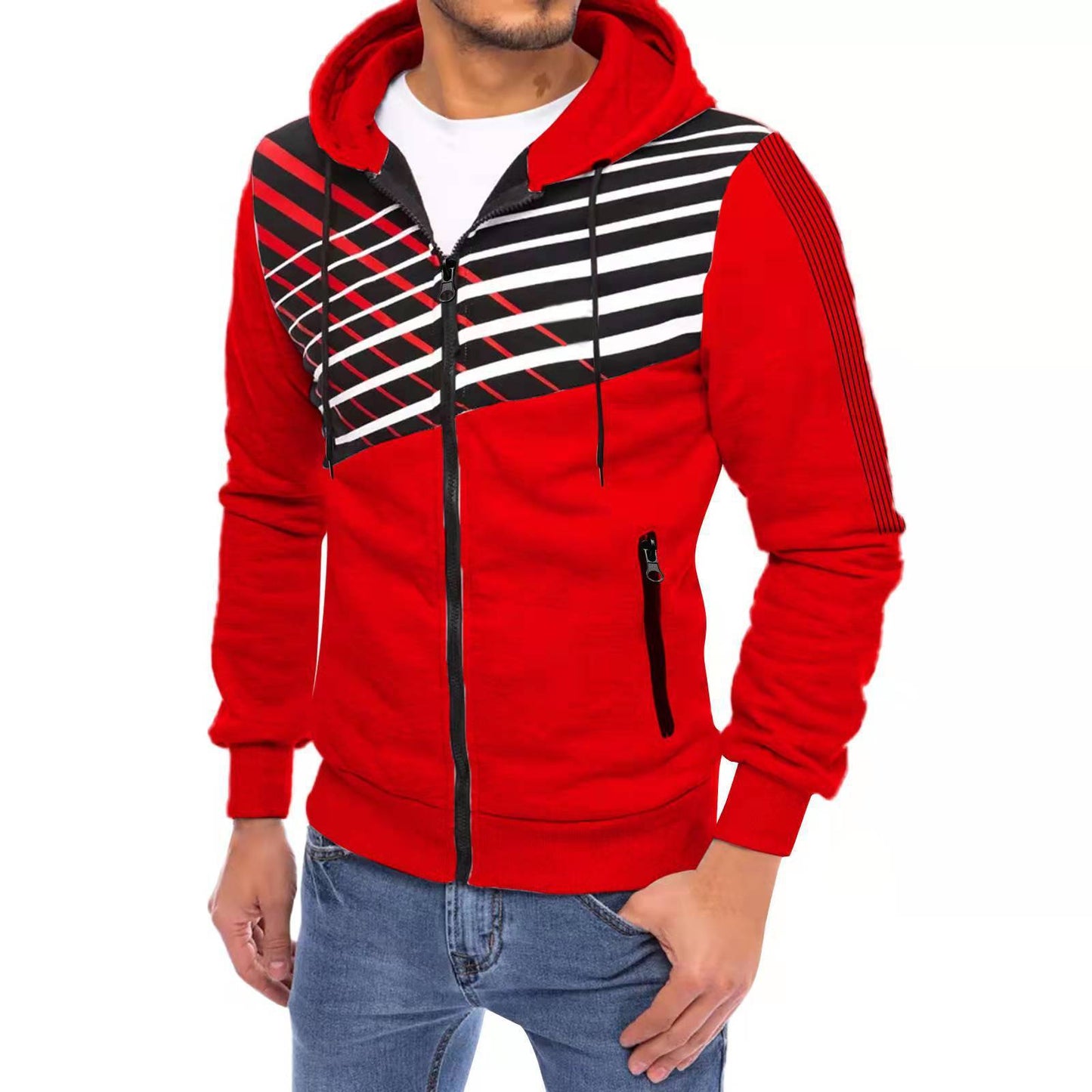 Men's Cardigan Hooded Sweatshirt