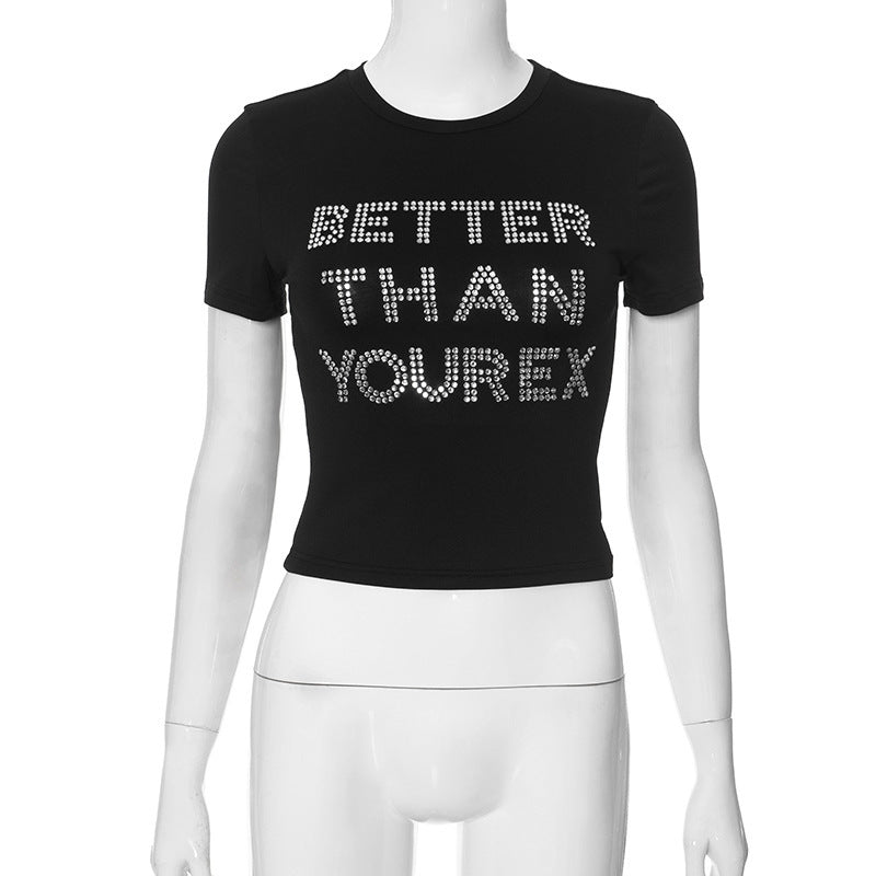Midriff-baring Short Sleeve