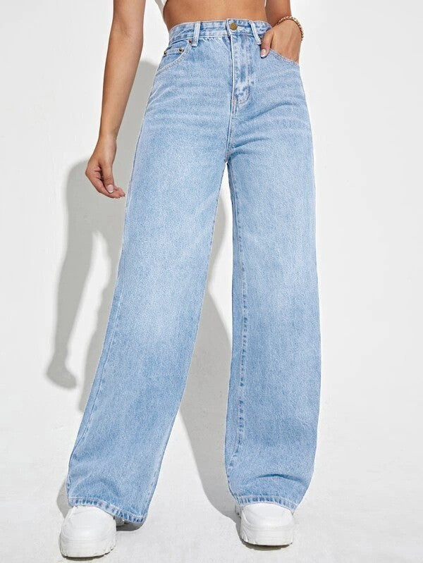 Jeans High Waist Slim Straight