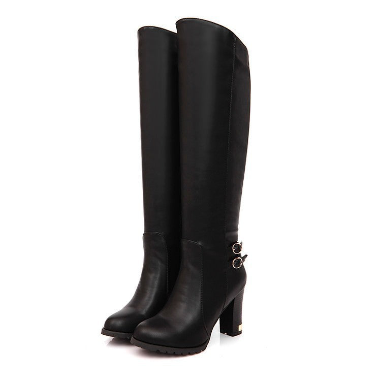 Chunky Heel Over-the-knee Boots