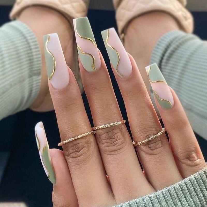 Blue Armor Nails