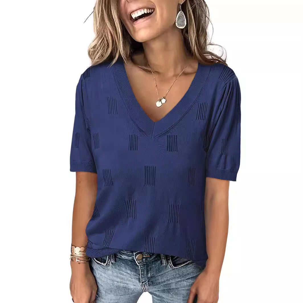 V-neck Lightweight Short Sleeves