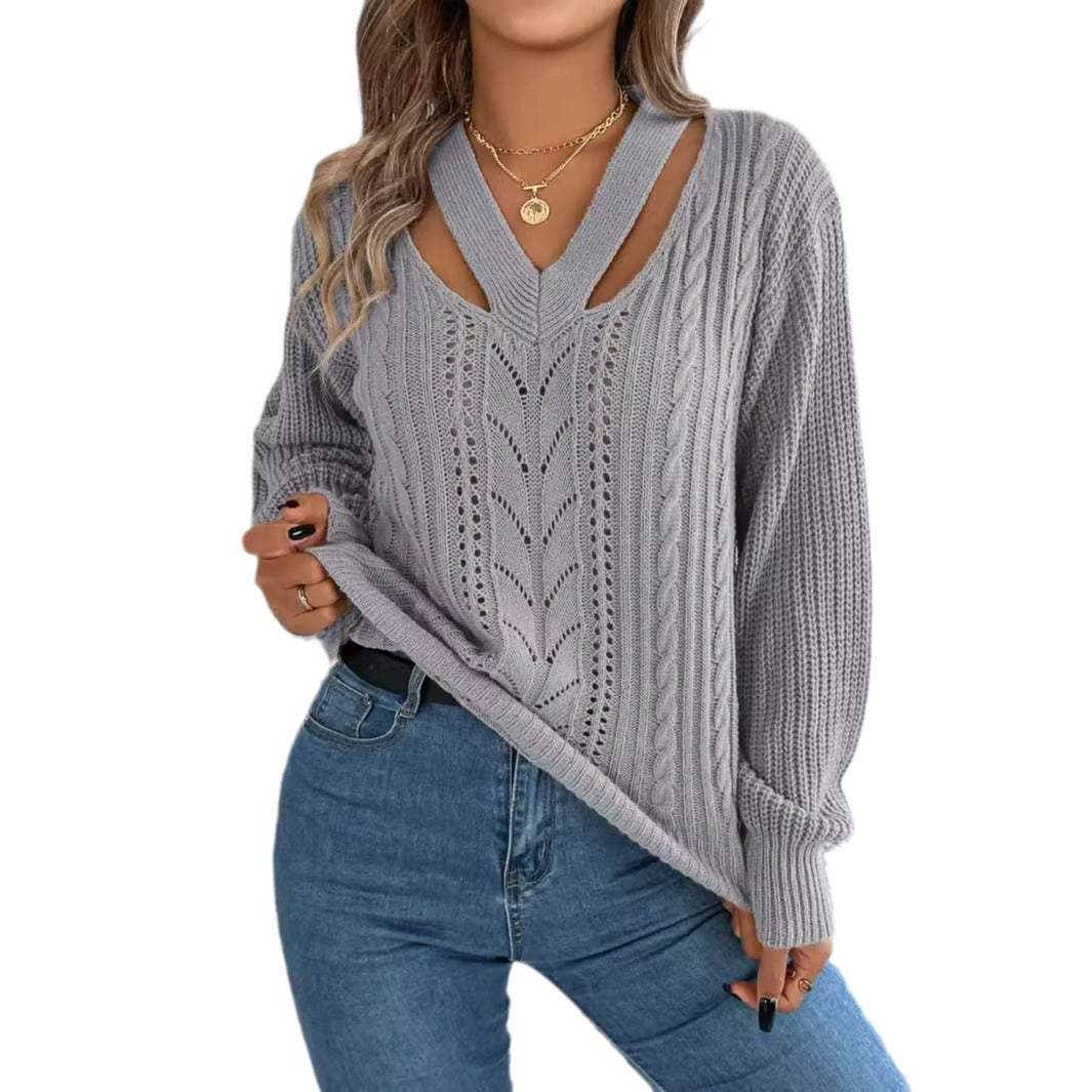 V-neck Pullover Sweater