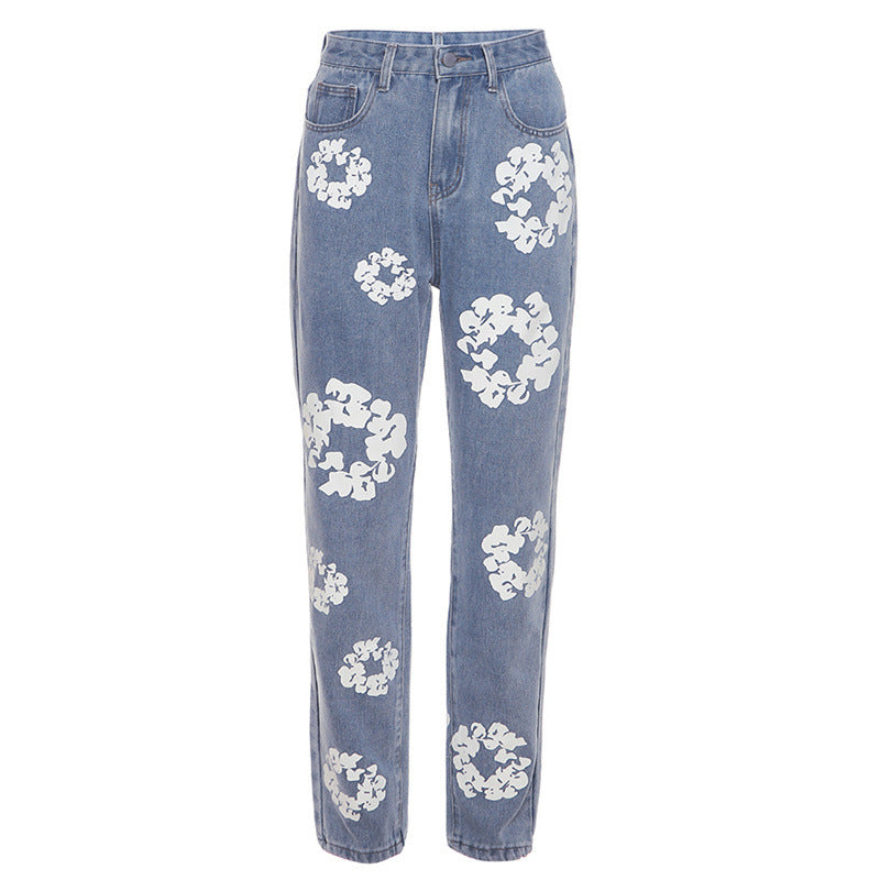 High Waist Straight Jeans