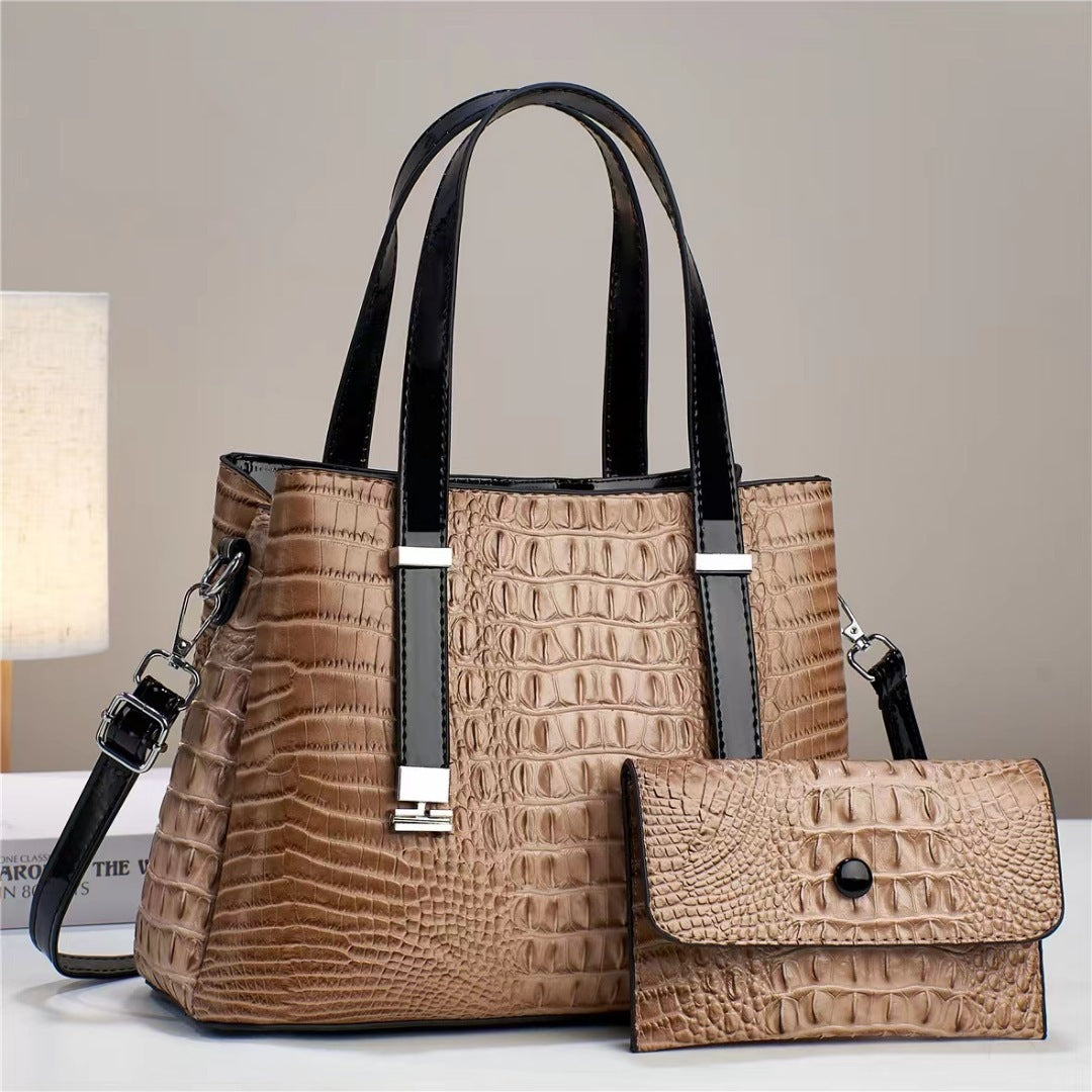 Crocodile Pattern Large Capacity Combination Bags