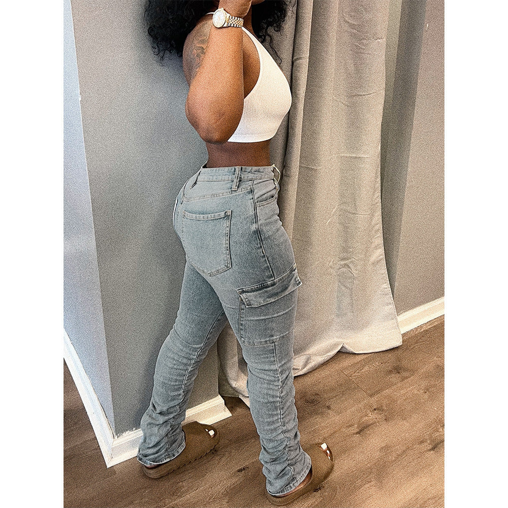 Low Waist High Elastic Jeans