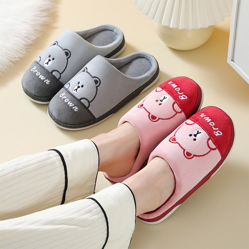 Bears Slippers Warm Winter House Shoes