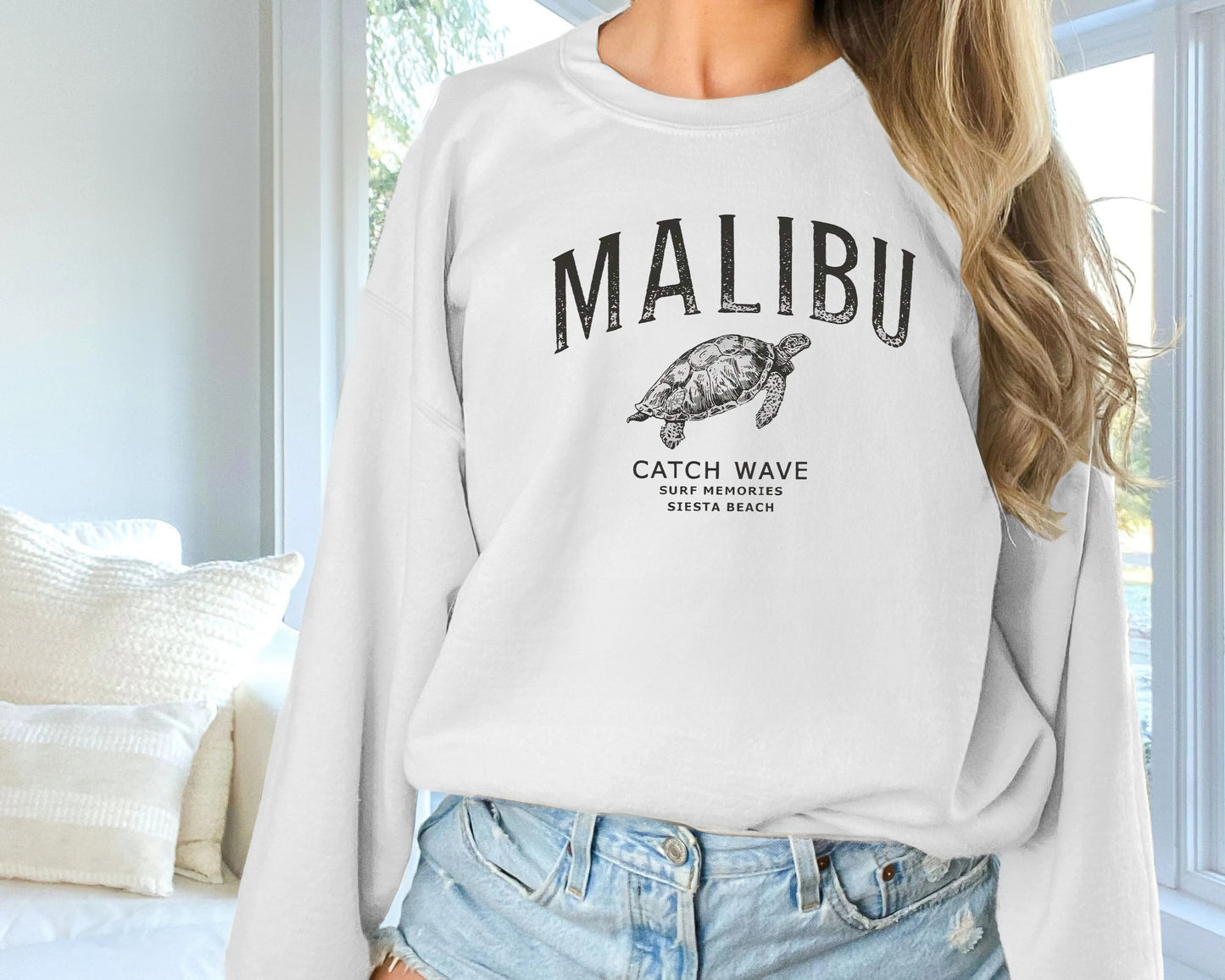 Solid Color Long Sleeved Sweatshirt