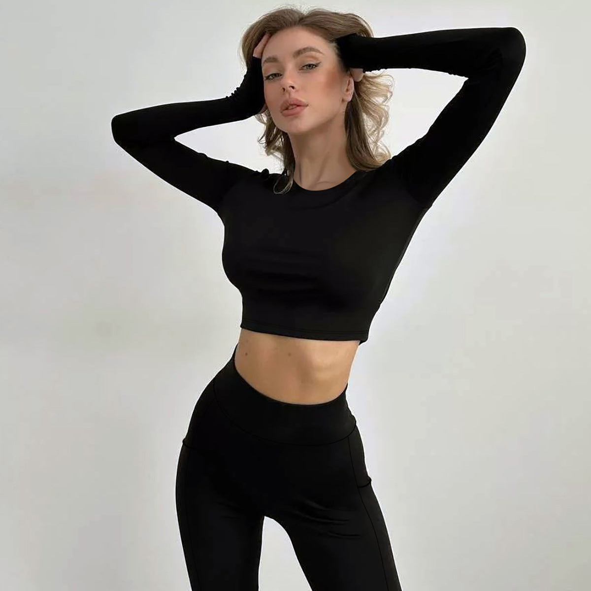 Top High Waist Slim Casual Suit