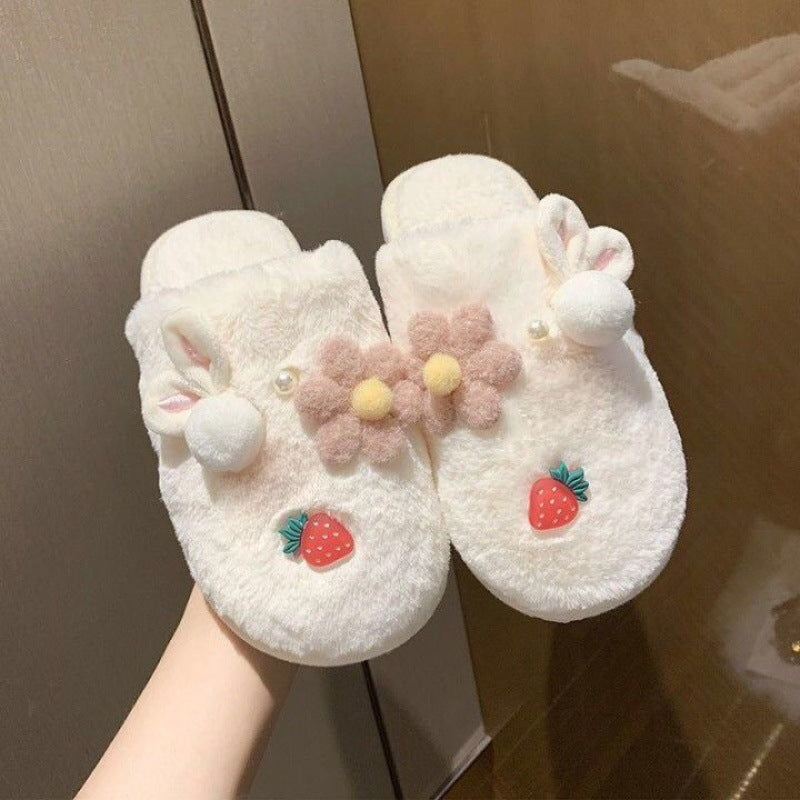Non-slip Home Warm Plush Cotton Slippers
