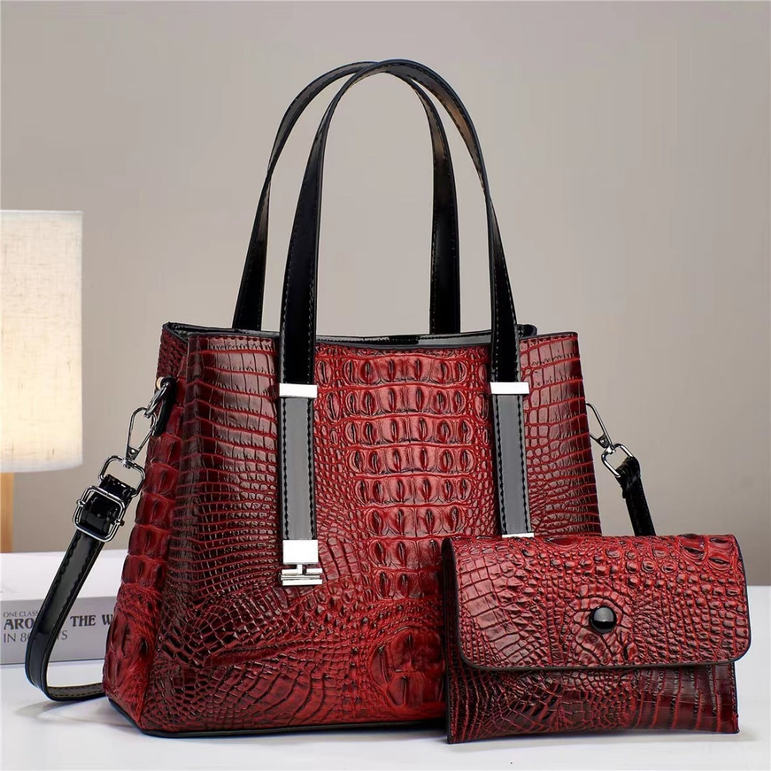 Crocodile Pattern Large Capacity Combination Bags