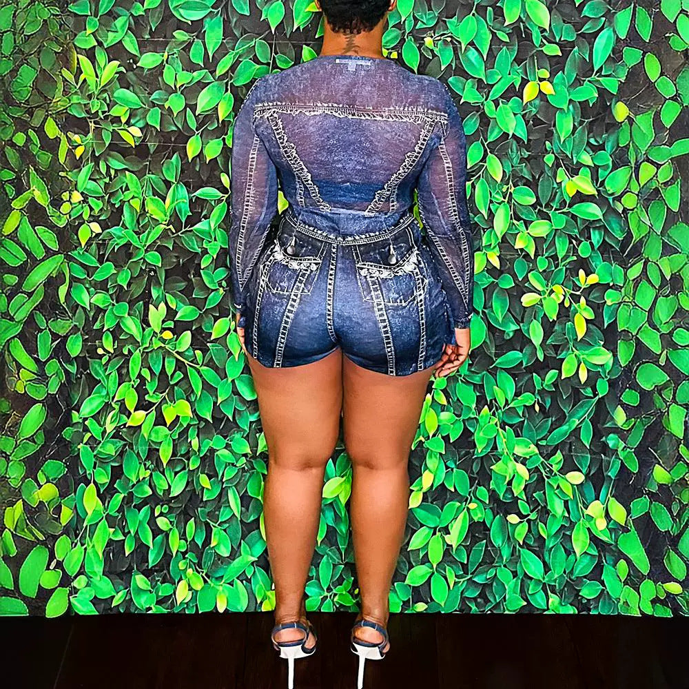 Denim-Like Jumpsuit