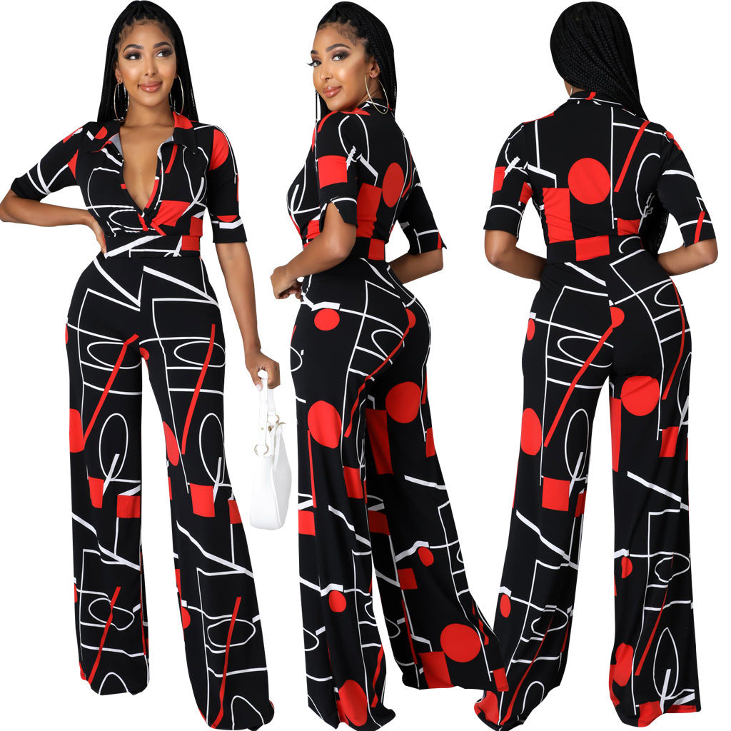 V-Neck Jumpsuit