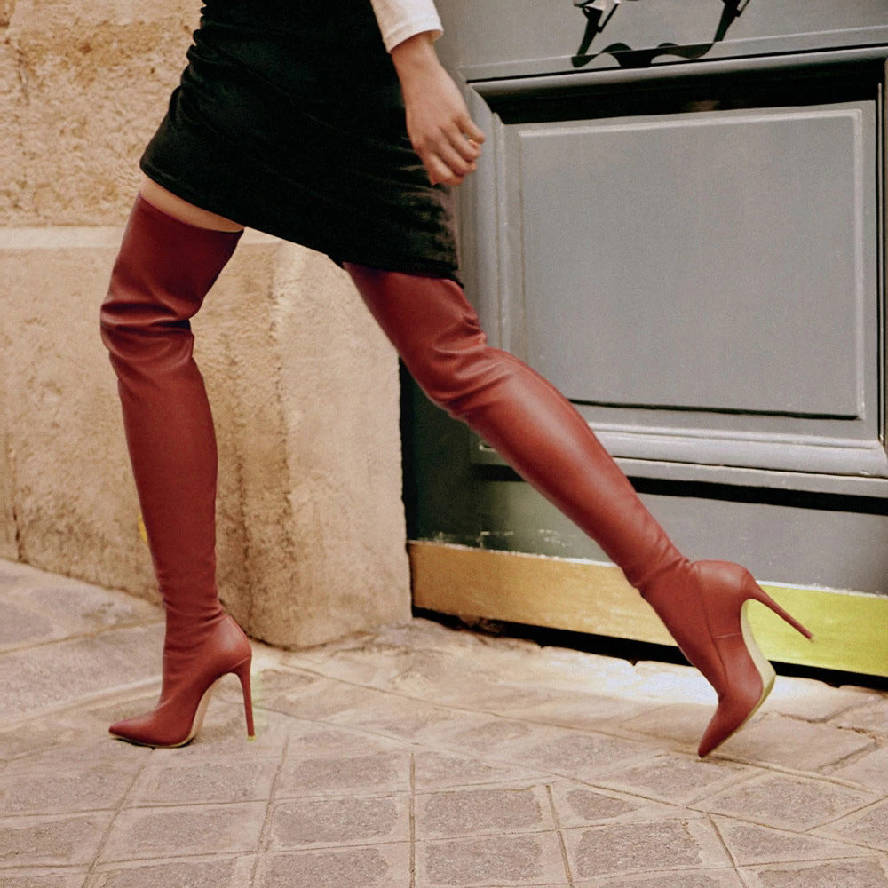 Pointed Toe High Stiletto Over-the-knee