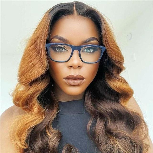 Brown Medium Part Wavy Long Hair