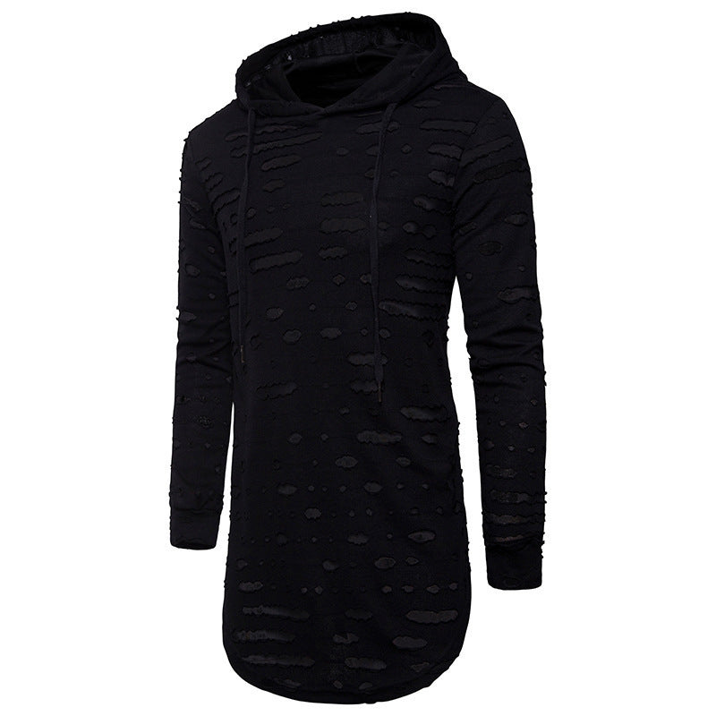 Versatile Mid-length Hooded Long-sleeved