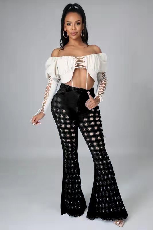 Sexy Stretch Denim Bell-bottom Pants