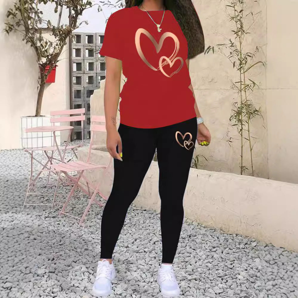 Mind Heart Casual Suit Short Sleeve