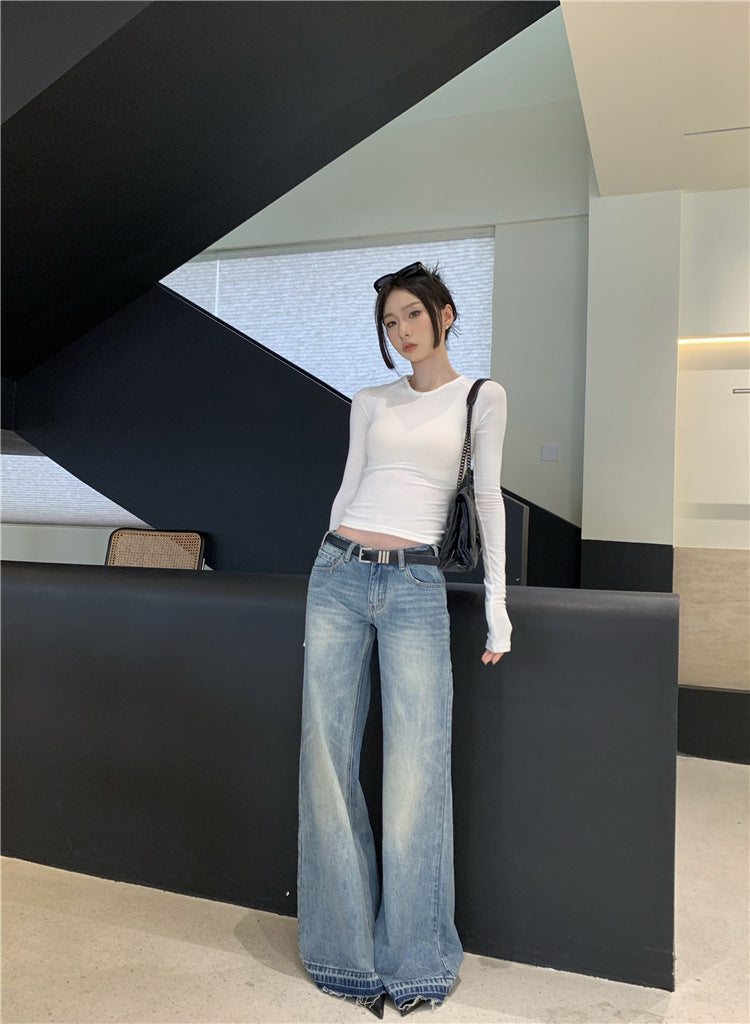 American low waist jeans