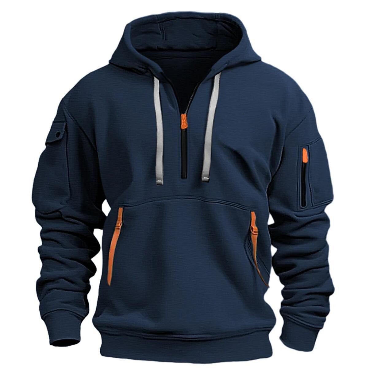 Zip Multi-pocket Pullover