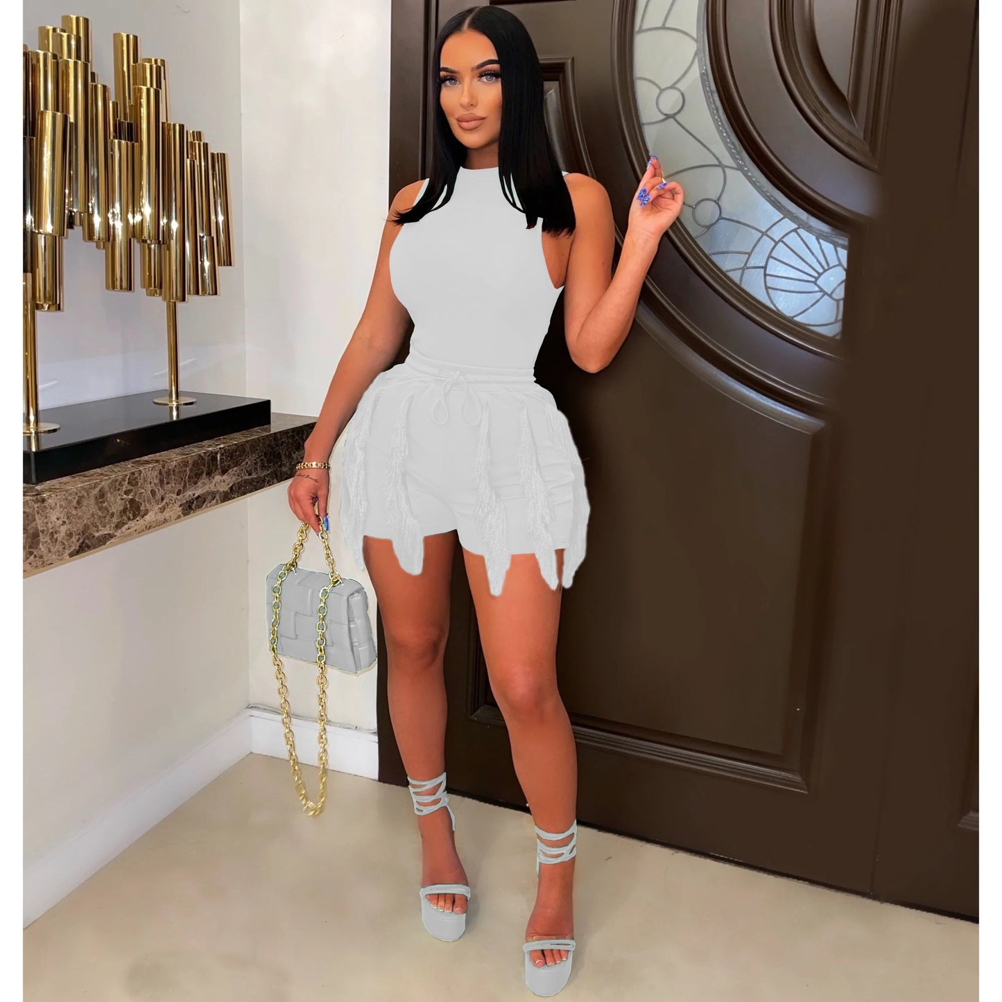 Solid Color Two-piece Set