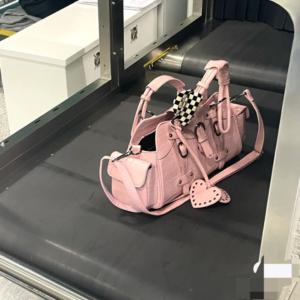 Square Rivet Hand-carrying Crossbody Bag