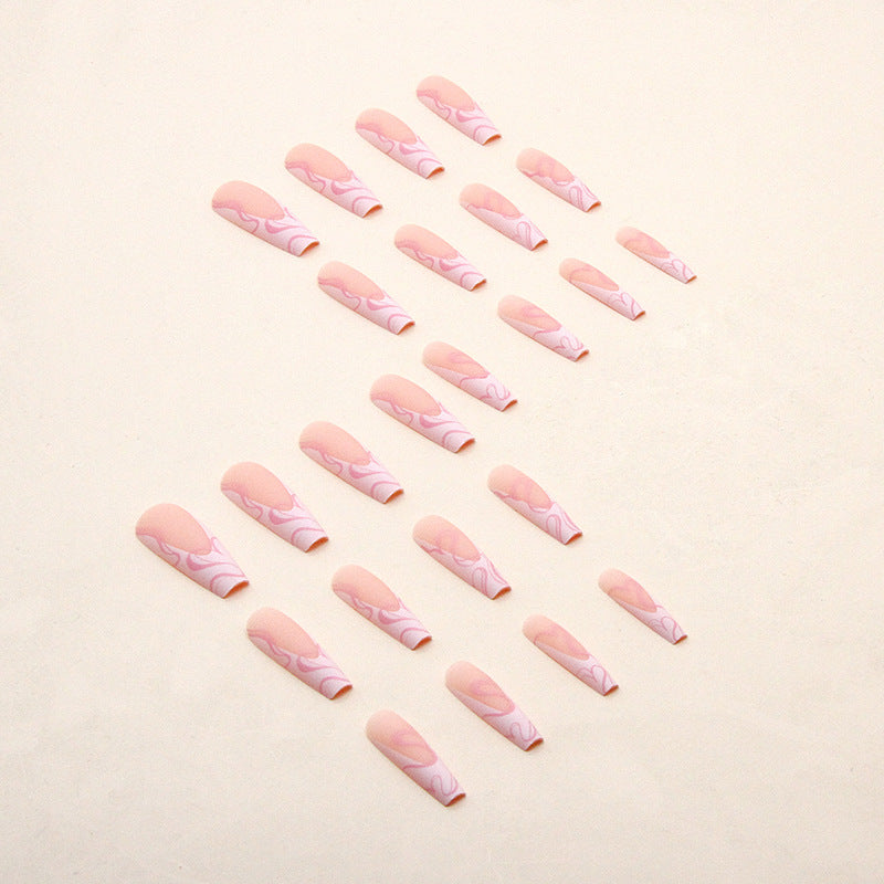 Heart Stripe Nails