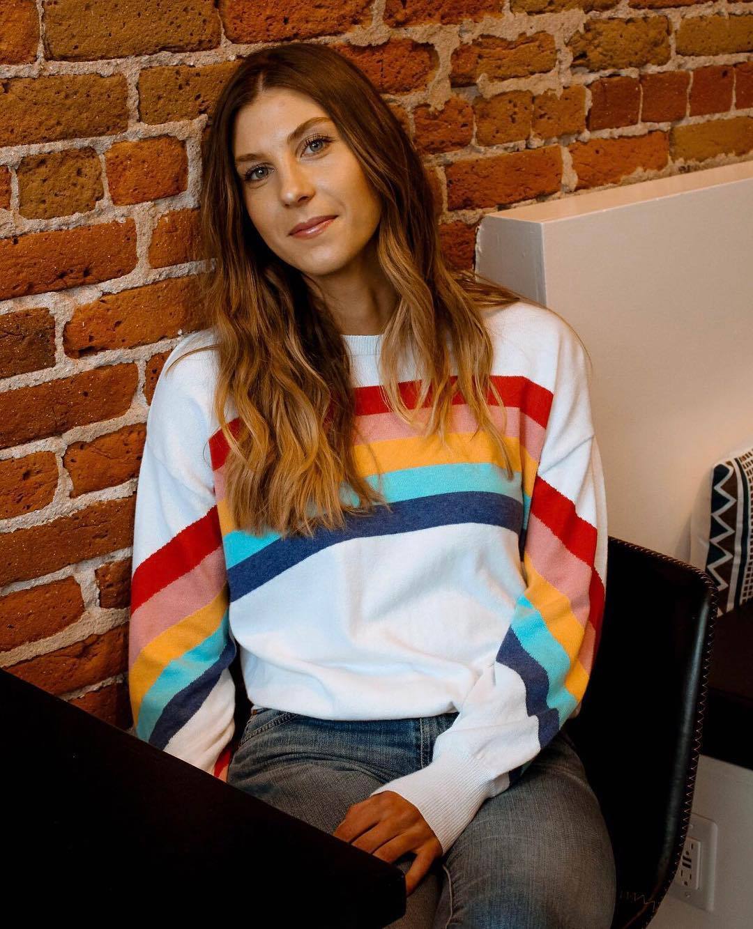 Rainbow Pullover Casual Long Sleeve