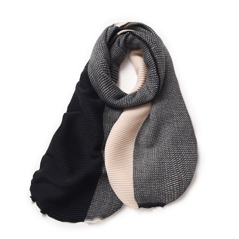 Mixed-color Scarf Double-sided