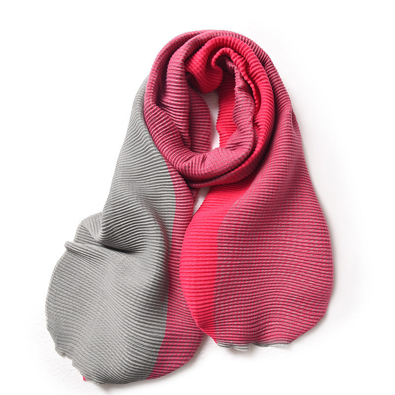 Mixed-color Scarf Double-sided