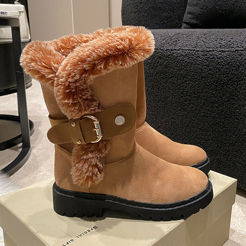 Warm Fleece-lined Thick Snow Boots