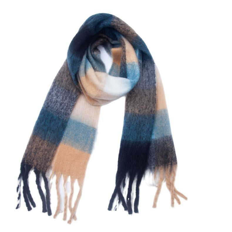 Tassel Plaid Scarf