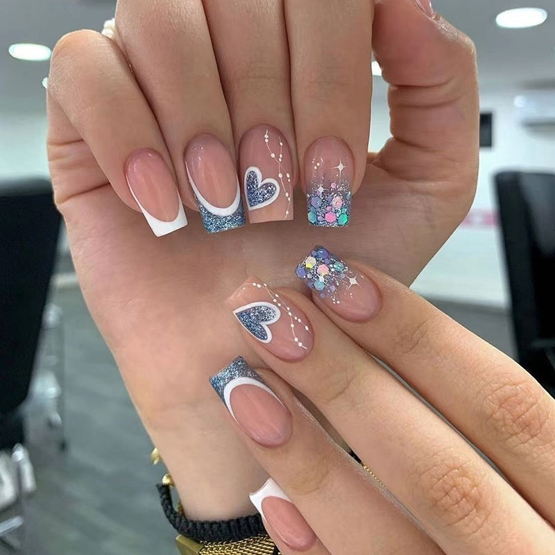 Purple French Nails