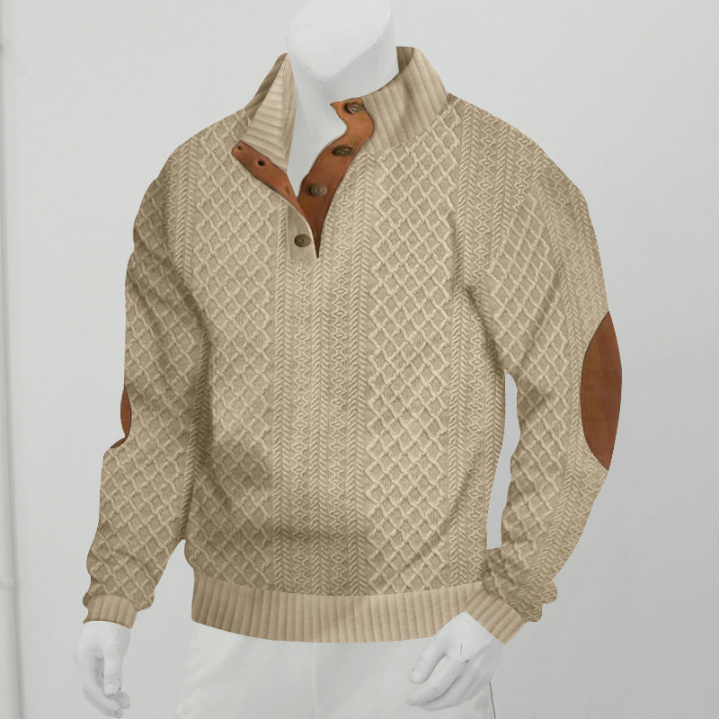 Jacquard Knitted Pullover Sweater