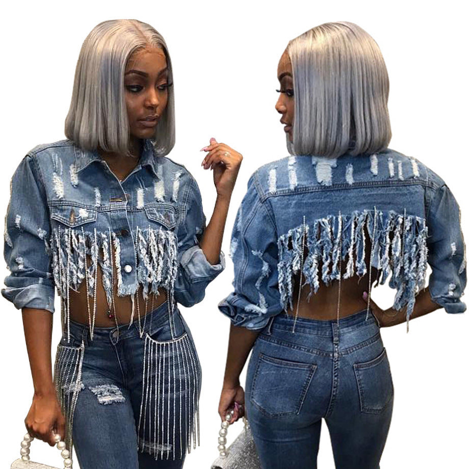 Cropped Denim Top