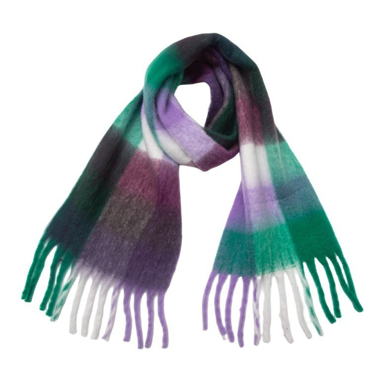 Tassel Plaid Scarf