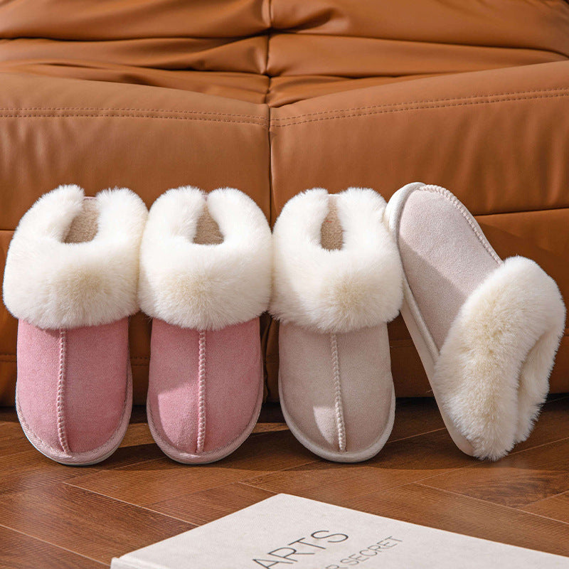 Fluffy Slippers Warm Slugged Bottom
