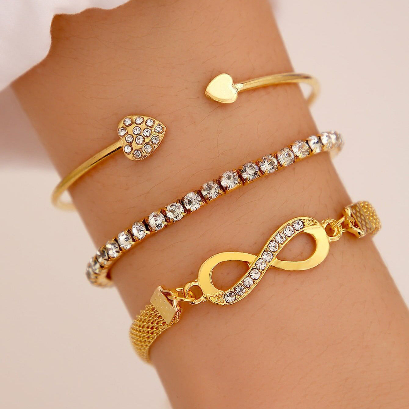 Heart Bracelet Three-piece
