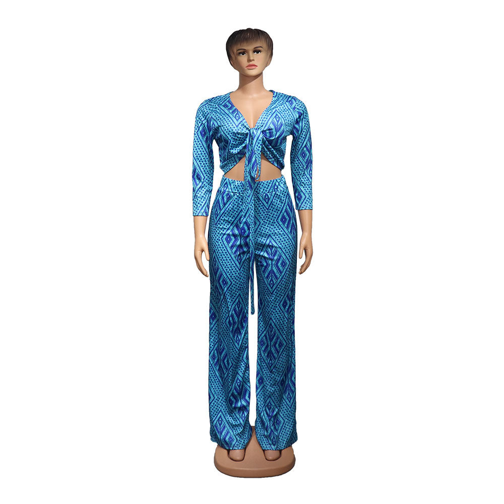 Fitted Top And Pants Set