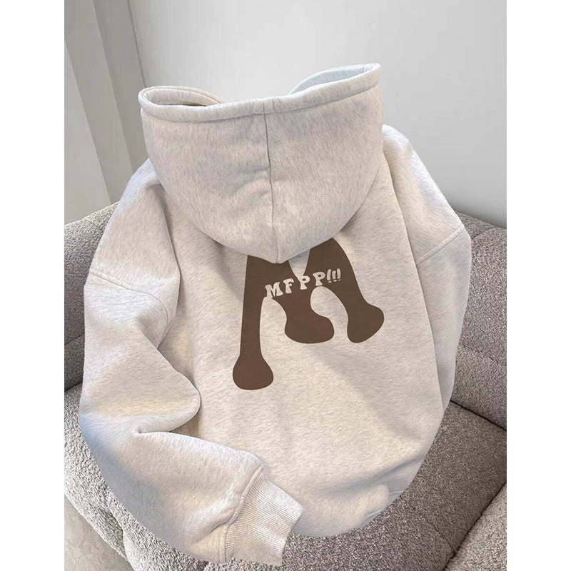 Fleece-lined Thickened Hooded
