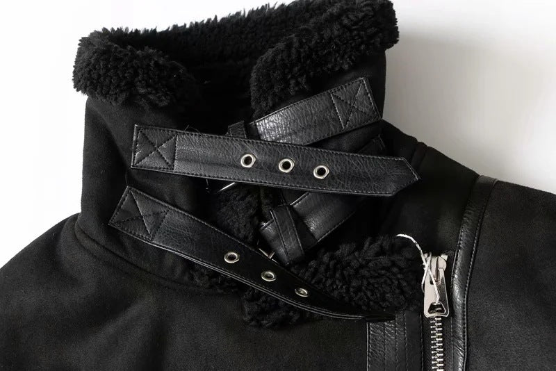 Suede Fur Coat