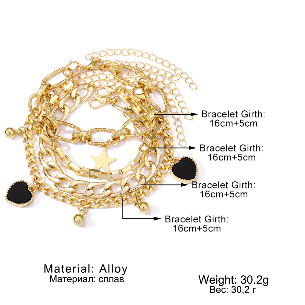 Black Heart Bracelet