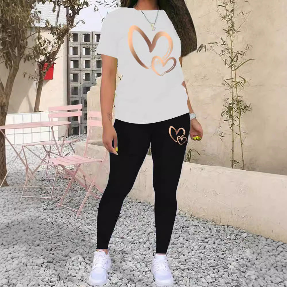 Mind Heart Casual Suit Short Sleeve