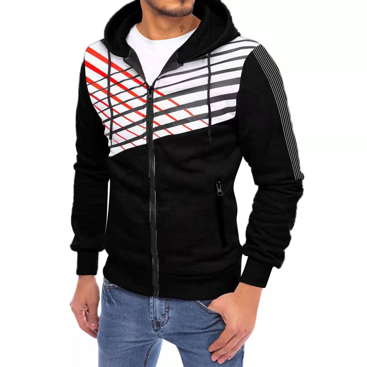 Men's Cardigan Hooded Sweatshirt