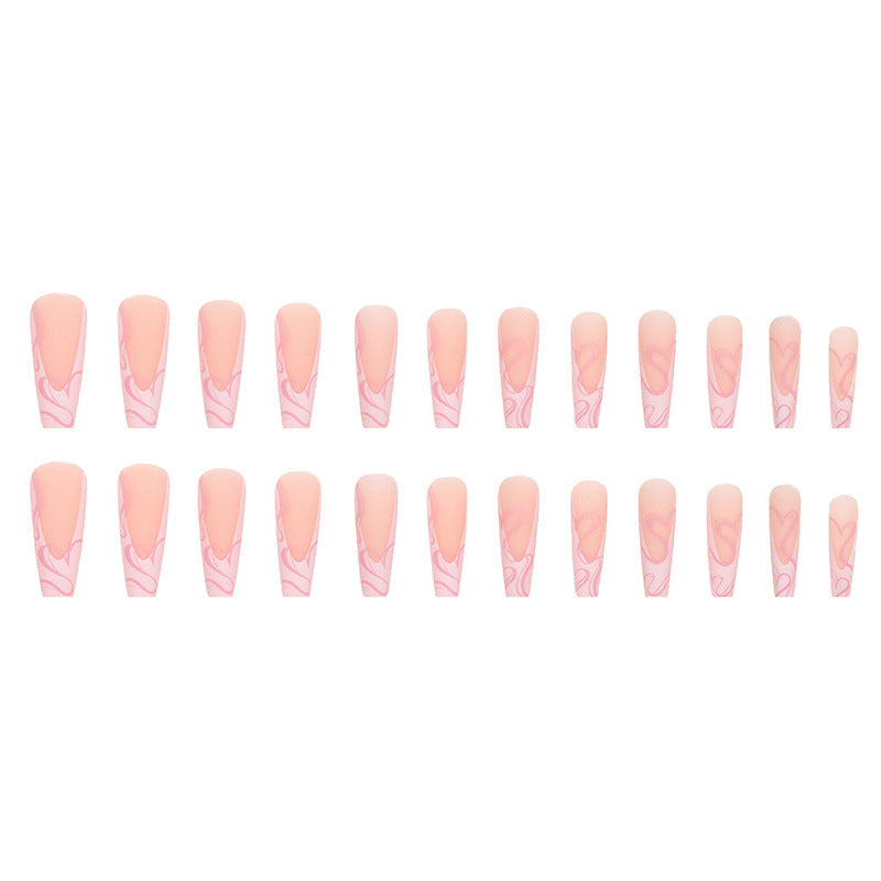 Heart Stripe Nails
