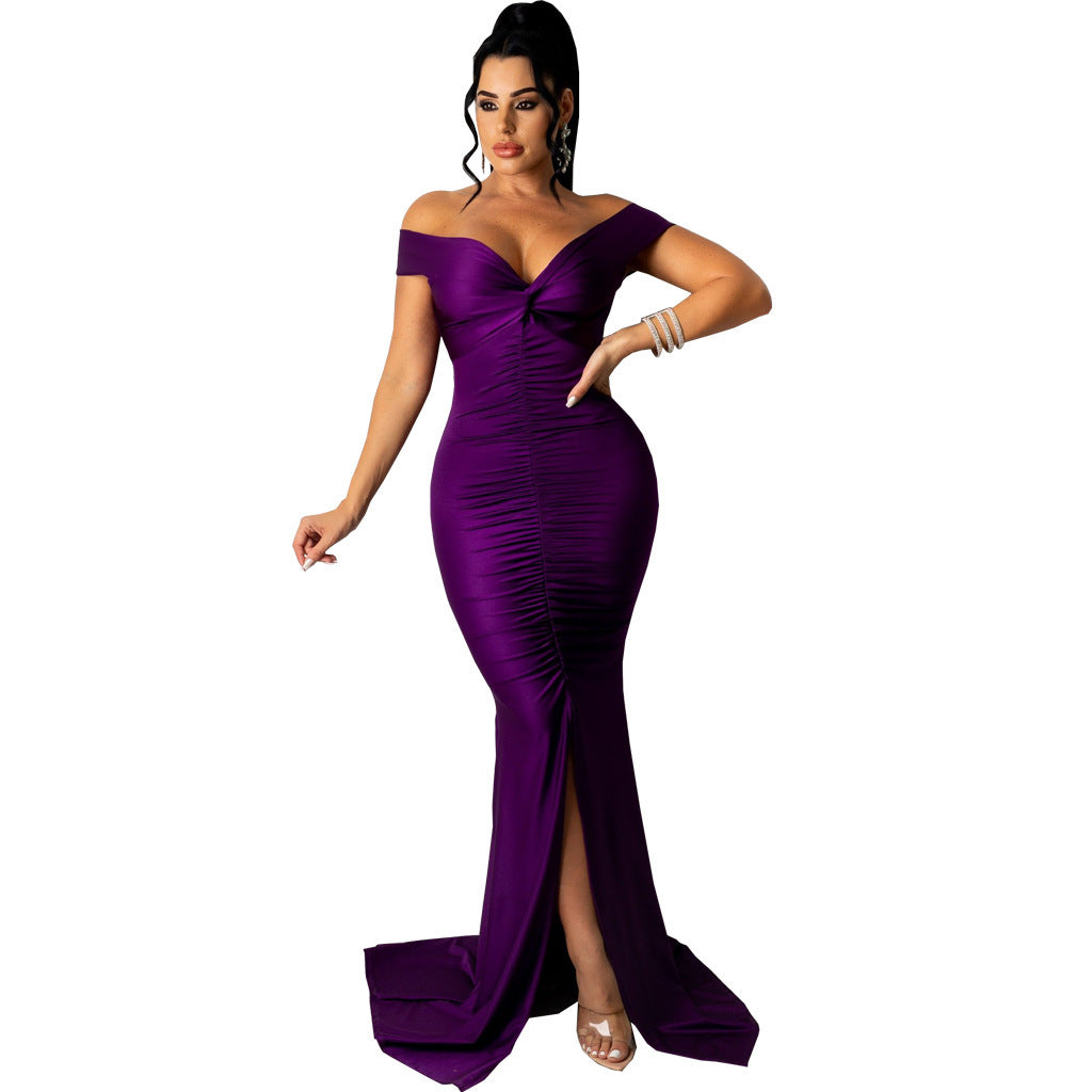 V-neck Tight Dress