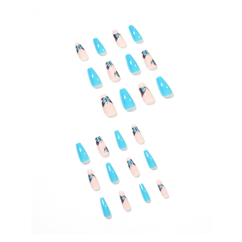 Blue Armor Nails